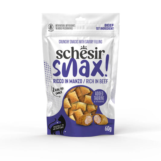 Schesir snax лакомство за котки с говеждо 60гр