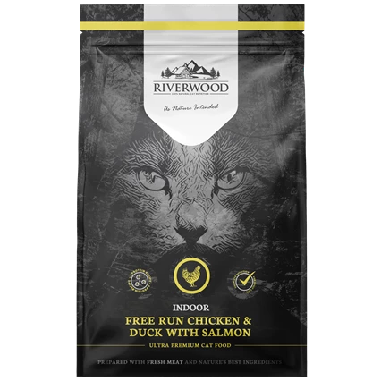 RIVERWOOD за вътрешни котки с пиле, патица и сьомга