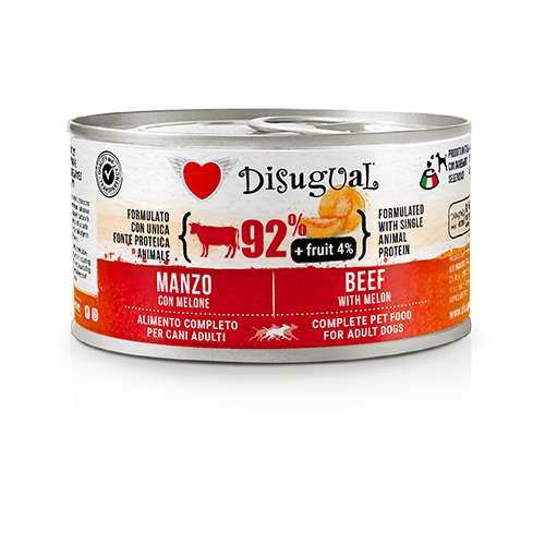 DISUGUAL FRUIT-консерва пастет за кучета с говеждо и пъпеш