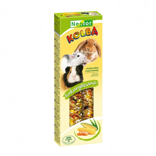 Класическа пръчица за гризачи и зайци с царевица и моркови