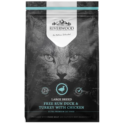 RIVERWOOD за едри породи котки с патица, пуйка и пиле