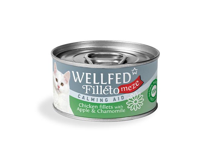 WELLFED филенца за котка CALMING AID с пиле, ябълка и лайка 70гр