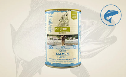 ISEGRIM куче джуниър сьомга и боровинки