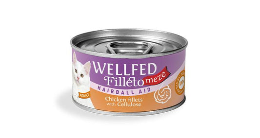 WELLFED филенца за котка HAIRBALL AID с пиле и целулоза 70гр