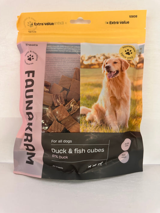 FAUNAKRAM Duck & fish cubes 300 гр