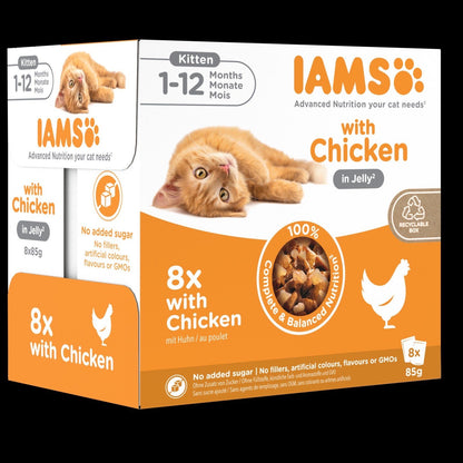 IAMS CAT POUCH KITTEN GRAVY 8X85
