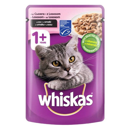 Whiskas Сьомга в сос 1+ years 100 гр.