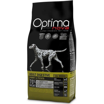 Optima Nova- храна за възрастни кучета с чувствителна храносмилателна система със заек и картоф