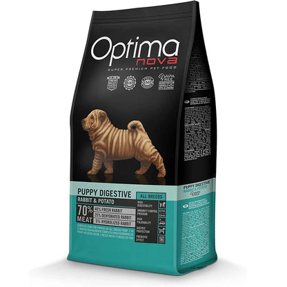 Optima Nova- Храна за бебета кученца с чувствителна храносмилателна система със заек и картоф