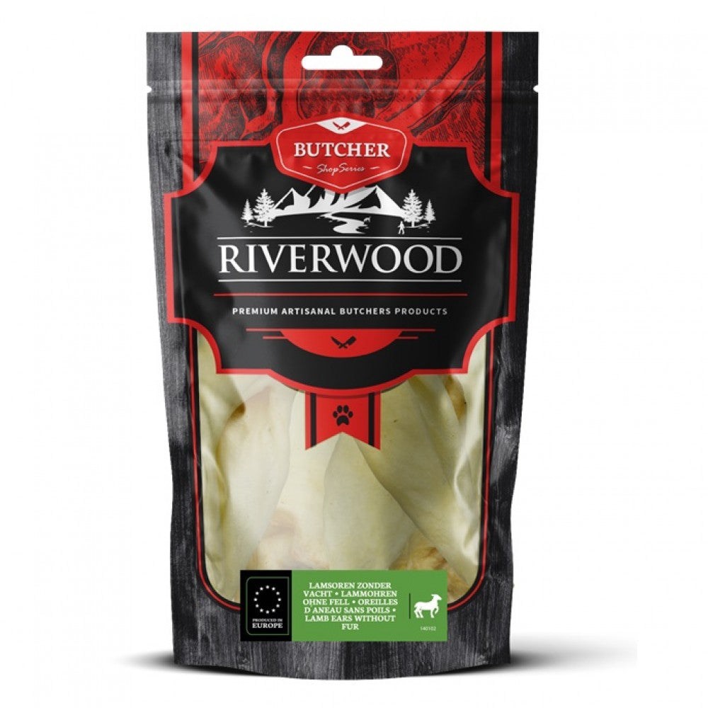 RIVERWOOD сушени лакомства агнешки уши без козина 100гр