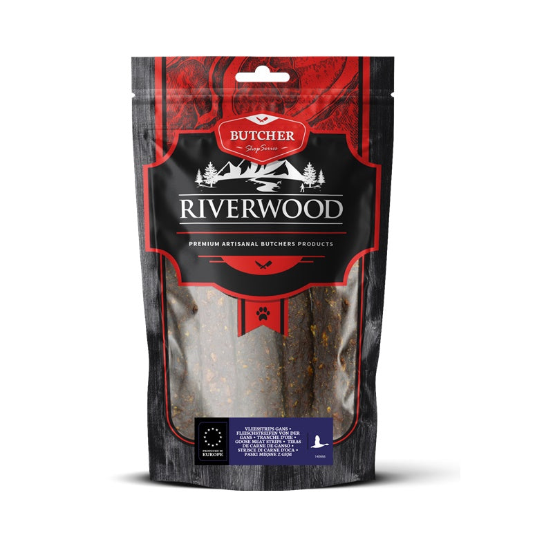 RIVERWOOD 140066 dried treats goose meat strips 150g