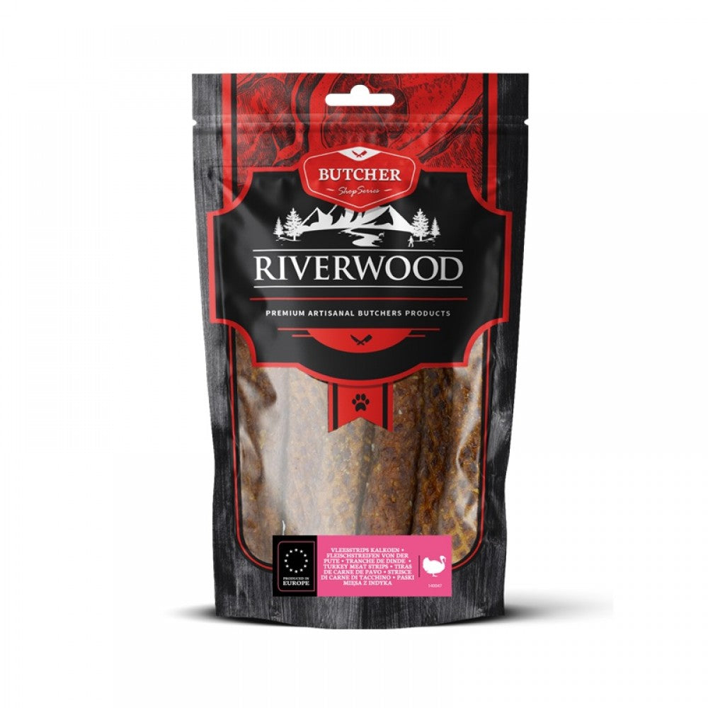 RIVERWOOD сушени лакомства пуешки ленти 150гр