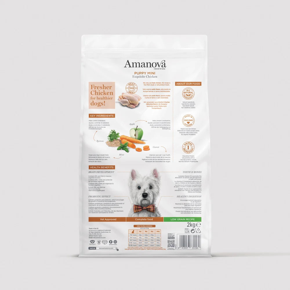 Amanova храна за бебета кученца от мини породи с пиле