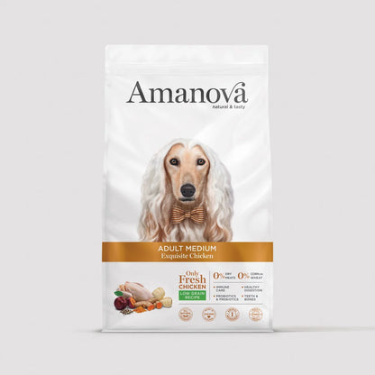 Amanova храна за възрастни кучета от средни породи с пиле