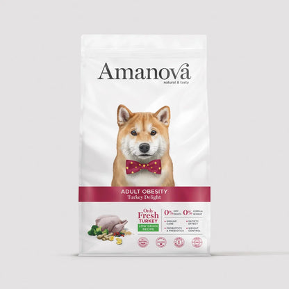 Amanova храна за възрастни кучета от средни породи с наднормено тегло с пуешко