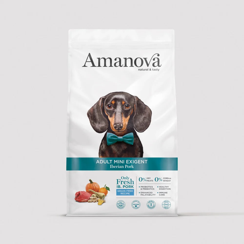 Amanova храна за кучета от мини породи с капризен апетит с Иберийско свинско