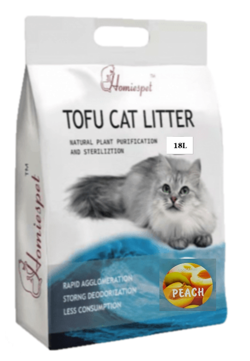 Tofu cat litter котешка тоалетна с аромат на праскова 18L