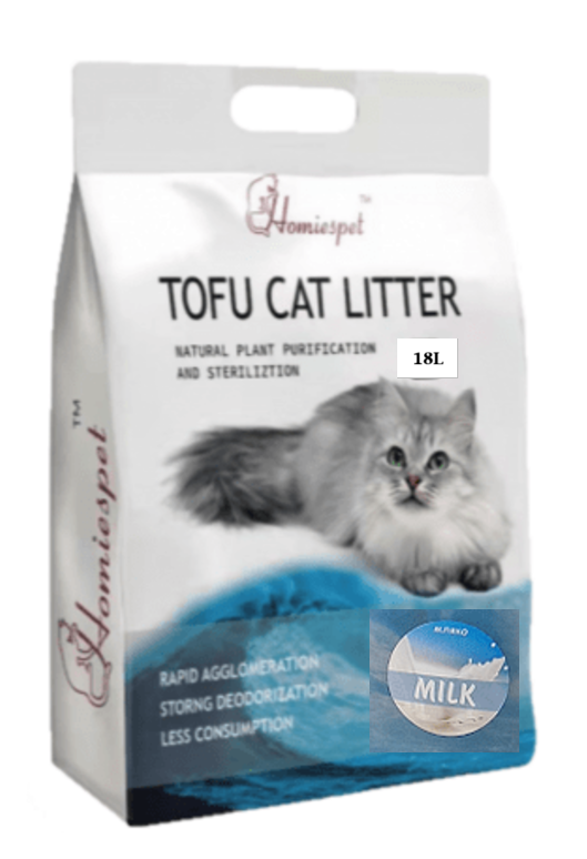 Tofu cat litter котешка тоалетна с аромат на мляко 18L