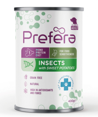 PREFERA куче консерва адълт насекоми и сладки картофи 400гр