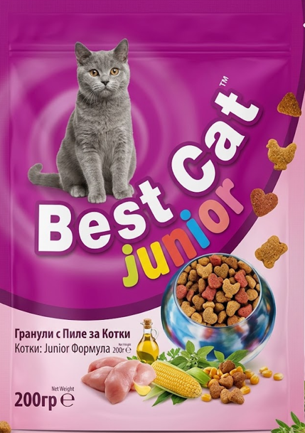 BEST CAT-храна за бебета котки с пиле 200гр