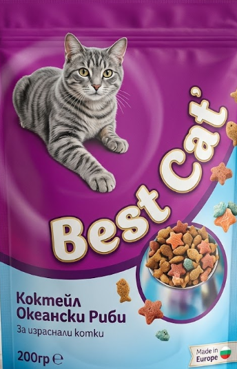 BEST CAT-храна котки с коктейл от океански риби 200гр