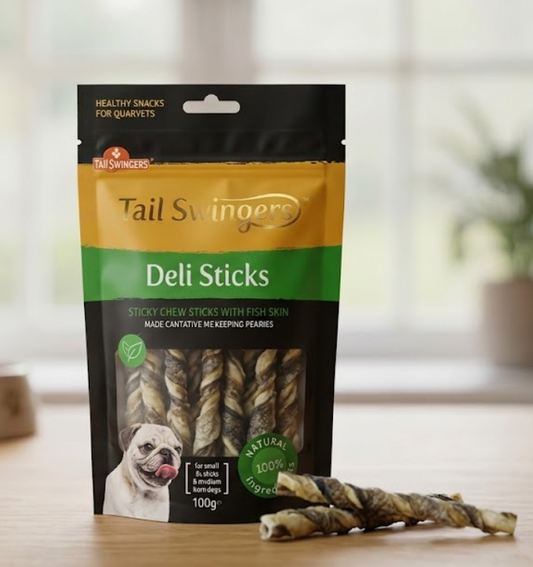 Pet Interest дъвчащи пръчици с рибена кожа 100гр