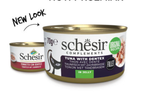 SCHESIR за котка с риба тон и зубан в желе 70гр