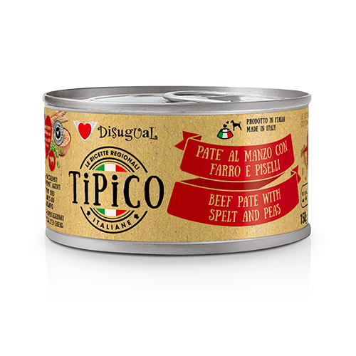 DISUGUAL TiPiCO-консерва пастет за кучета с говеждо, спелта и грах