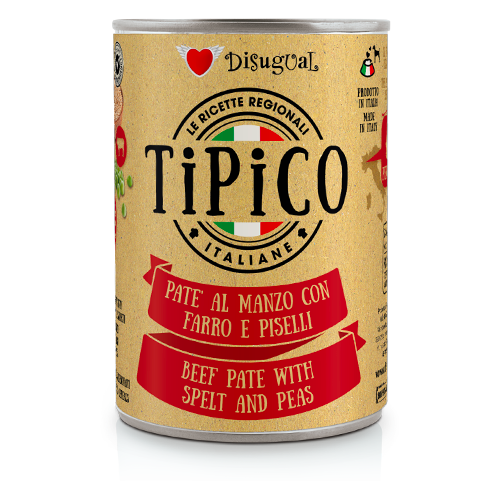 DISUGUAL TiPiCO-консерва пастет за кучета с говеждо, спелта и грах