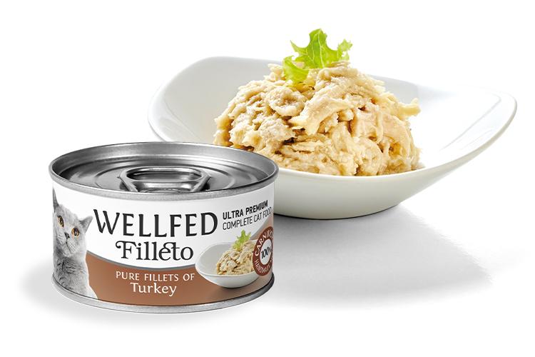 WELLFED филенца за котка с пуйка 70гр