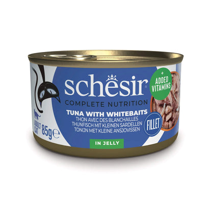 SCHESIR за котка с риба тон с атерина в желе 85гр
