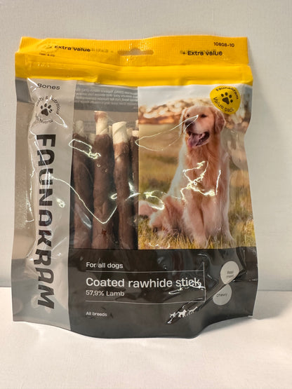 Faunakram Coated Rawhide Stick on white background