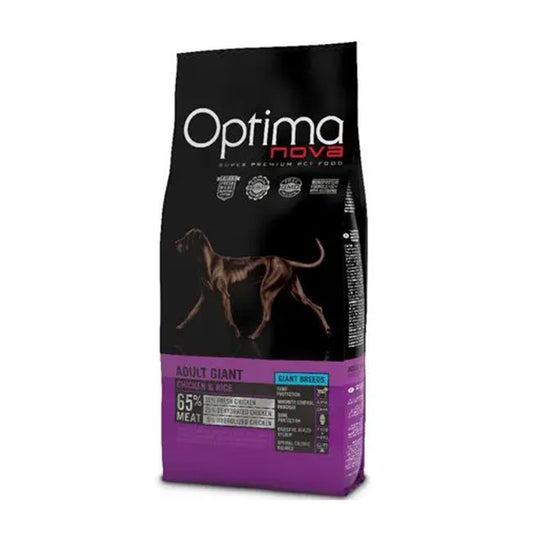 Optima Nova- Храна за израстнали кучета от гигантски породи с пиле и ориз 12кг