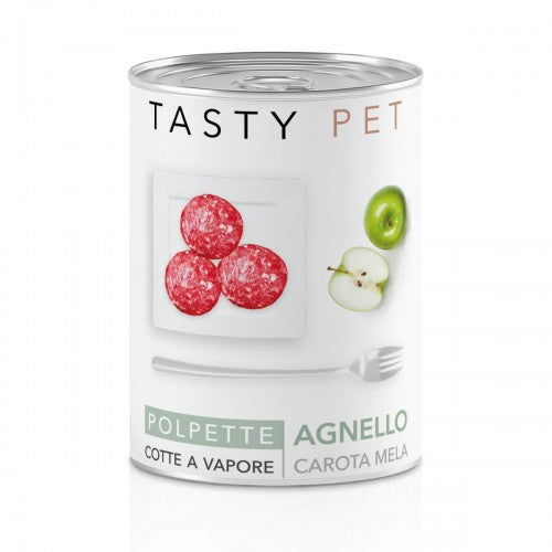 TASTY PET консерва за котка кюфтенца с агне, морков и ябълка 130гр