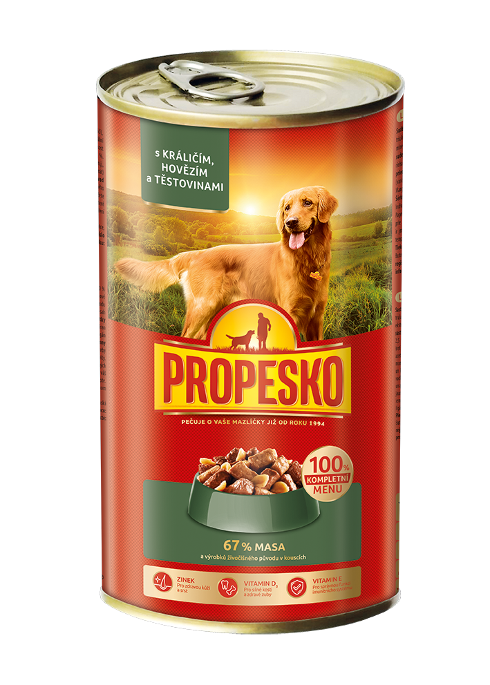 PROPESKO консерва за куче с телешко и пиле 1240гр