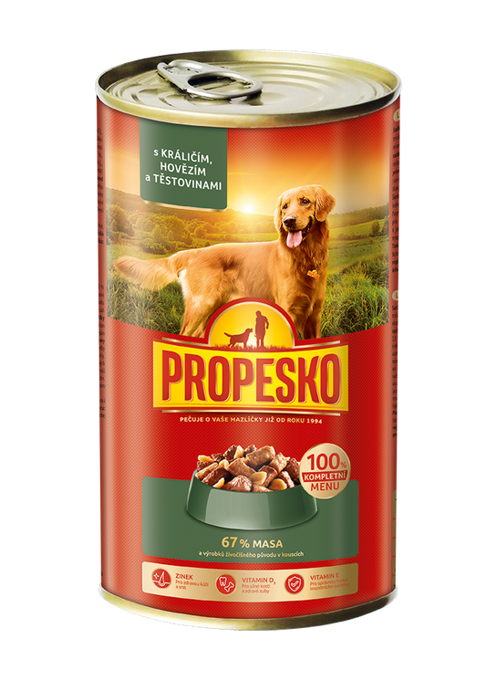 PROPESKO консерва за куче с телешко и пиле 1240гр