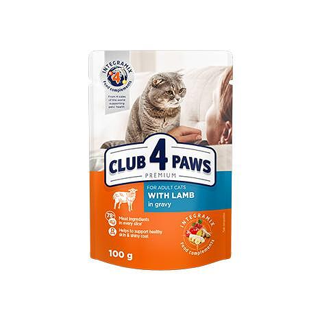 Club 4 Paws пауч за котка с агне в сос 100гр