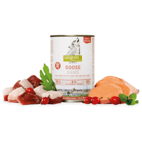 ISEGRIM dog goose, sweet potatoes and herbs