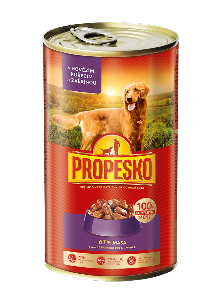 PROPESKO консерва за куче с говеждо и пиле 1240гр