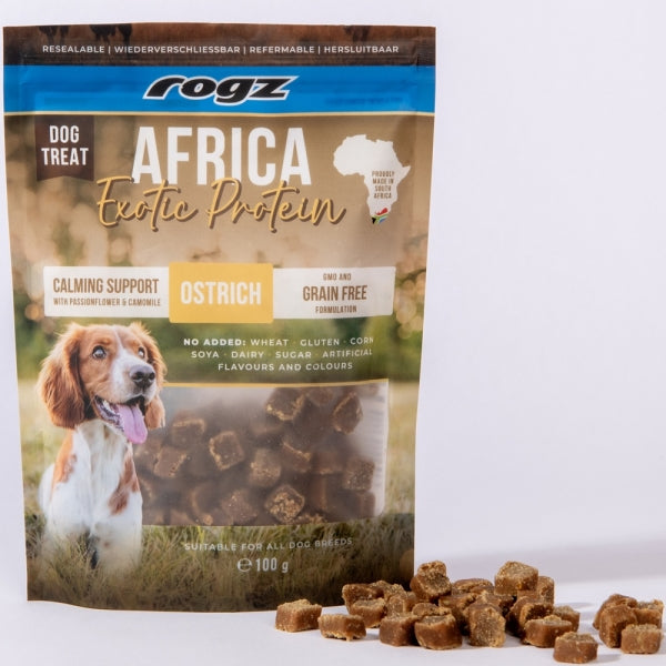 Rogz Africa Exotic protein лакомства с щраус 100гр