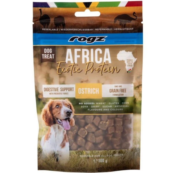 Rogz Africa Exotic protein лакомства с щраус 100гр