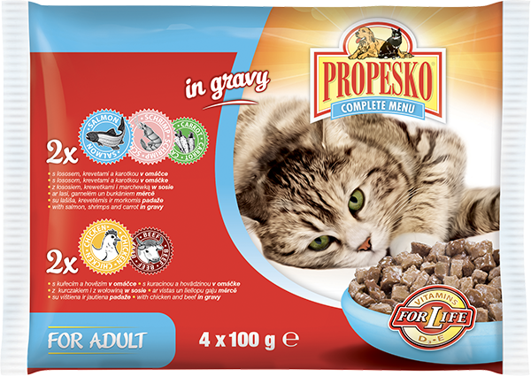 PROPESKO паучове за котки 4х100гр