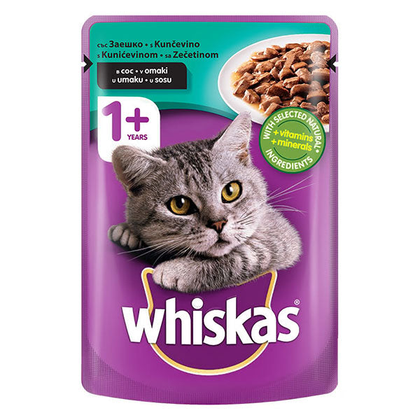 Whiskas Заешко в сос 1+ years 100 гр.