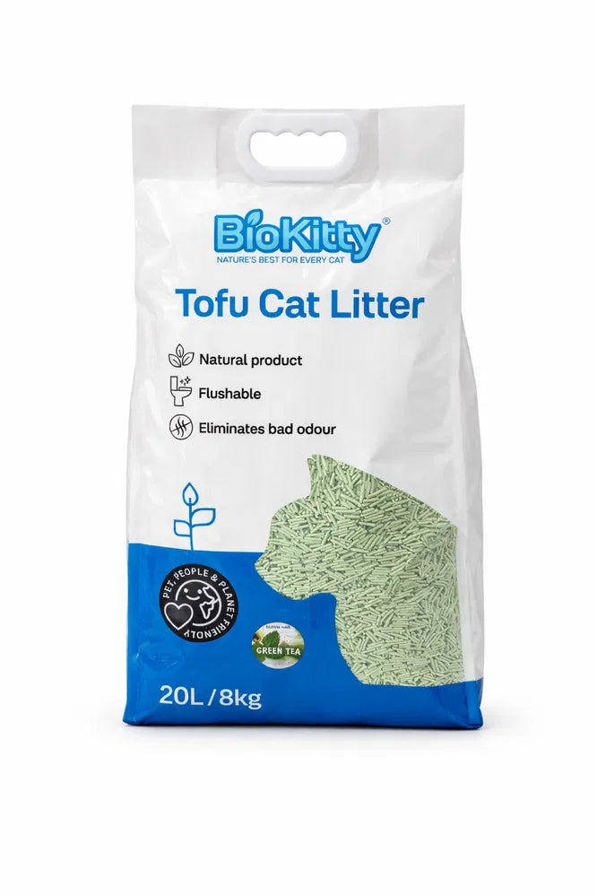Tofu cat litter котешка тоалетна с аромат на зелен чай 20L
