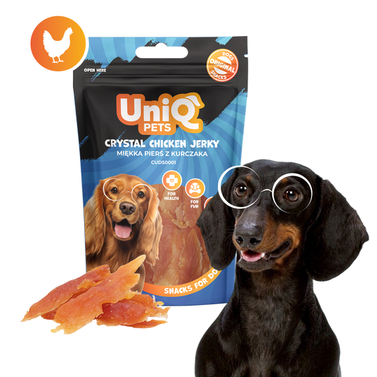 UNIQ PETS меки пилешки jerky ленти 250гр