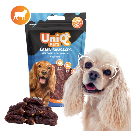 UNIQ PETS меки наденички с агнешко 5см 250гр