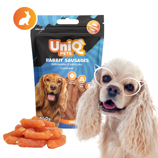UNIQ PETS меки наденички със заешко 5см 250гр