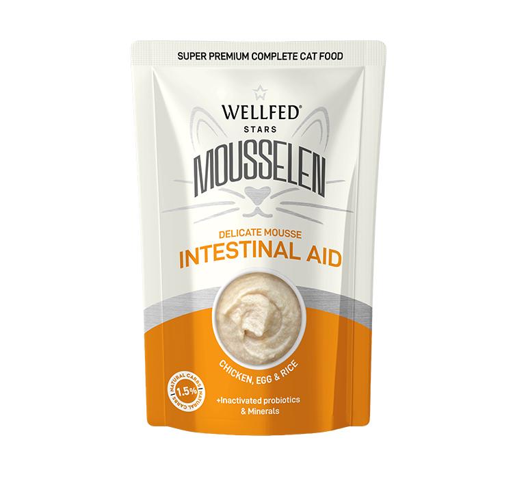 WELLFED мус за котки INTESTINAL AID с пиле, яйце и ориз 40гр