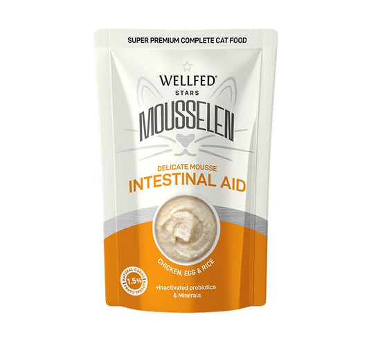 WELLFED мус за котки INTESTINAL AID с пиле, яйце и ориз 40гр