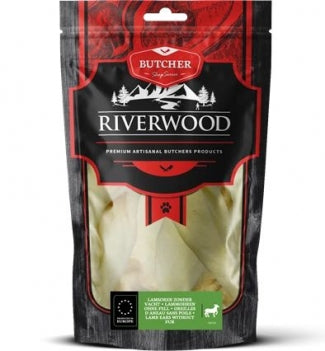 RIVERWOOD 140103 dried treats lamb ears with fur 100g